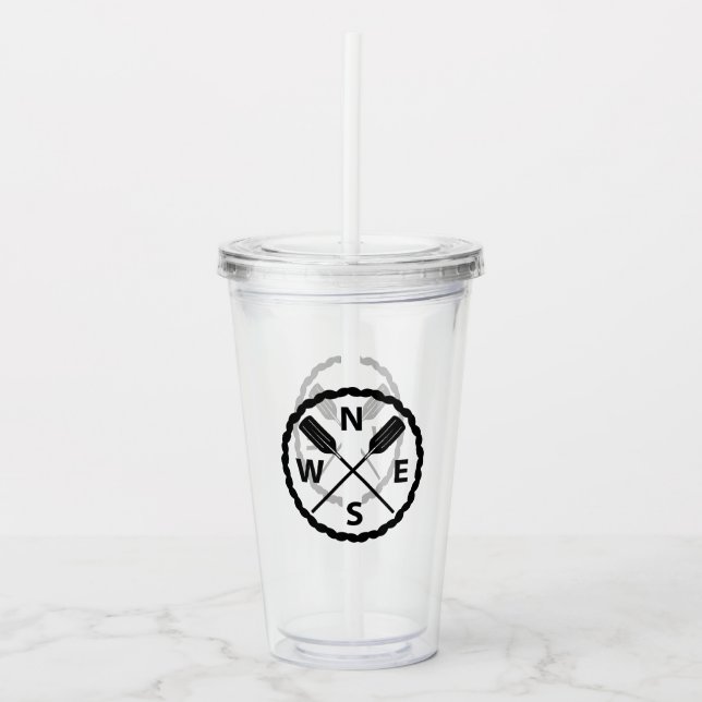Paddle Explorer Design - Acrylic Tumbler (Front)