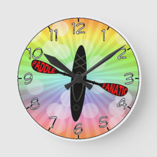 PADDLE FANATIC - KAYAK LOGO ROUND CLOCK