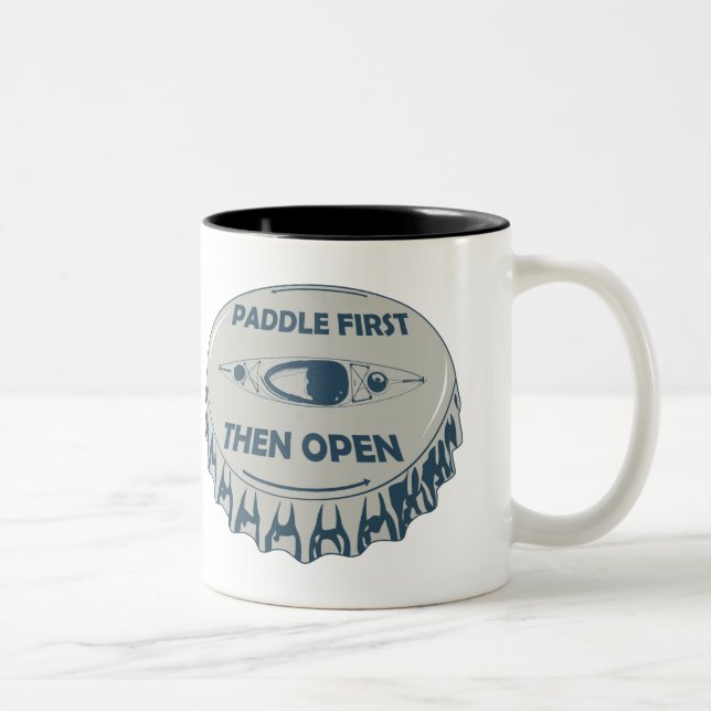 Paddle First Then Open Two-Tone Coffee Mug (Right)