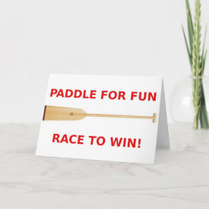 Paddle for Fun, Race to Win! Card