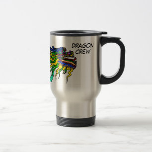 Paddle hard, crew, dragon travel mug