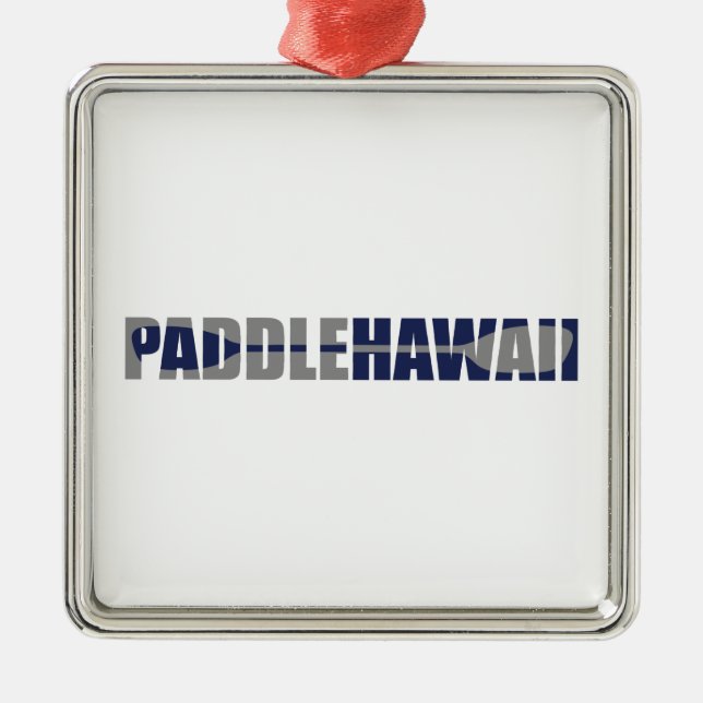 Paddle Hawaii Kayaking Metal Tree Decoration (Front)