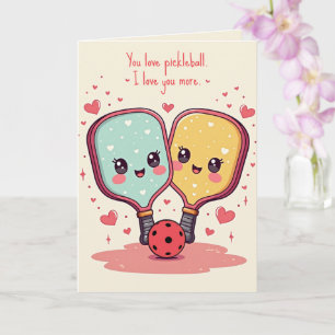 Paddle Hearts & Pickleball Kisses💘 Valentine's Card