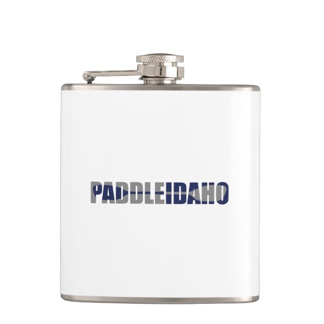 Paddle Idaho Kayaking Hip Flask (Front)