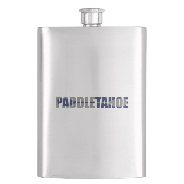 Paddle Lake Tahoe Kayaking Hip Flask (Front)