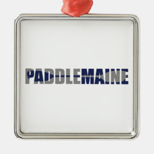 Paddle Maine Kayaking Metal Tree Decoration