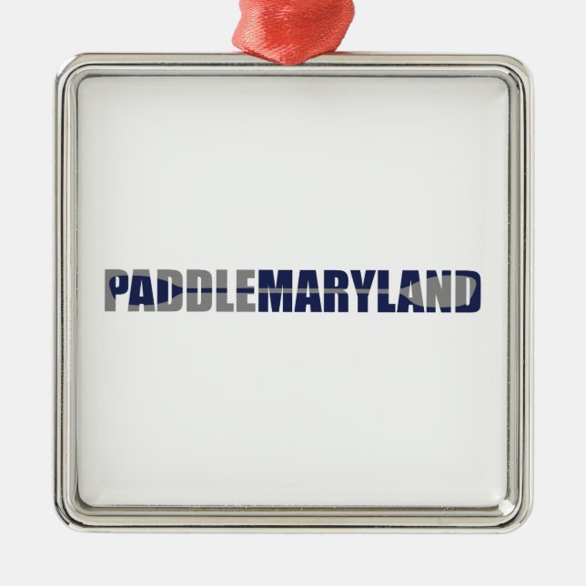 Paddle Maryland Kayaking Metal Tree Decoration (Front)