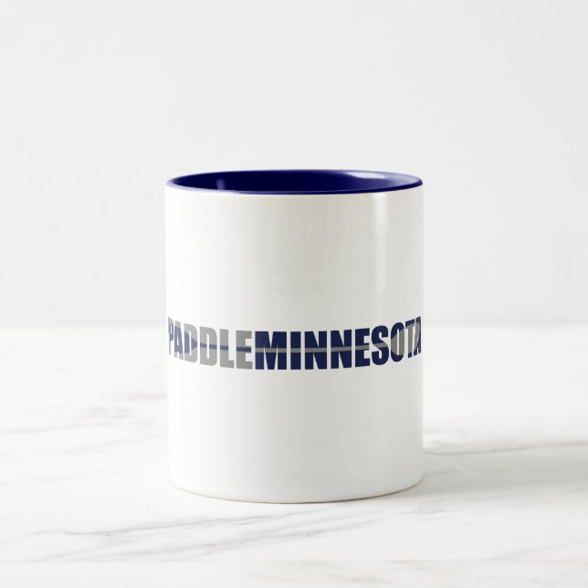 Paddle Minnesota Kayaking Two-Tone Coffee Mug (Center)