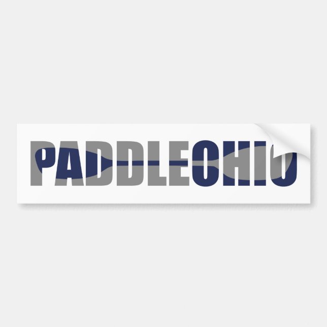 Paddle Ohio Kayaking Bumper Sticker (Front)