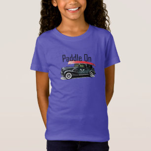 Paddle On Classic Car Design - Girls' Fine Jersey T-Shirt