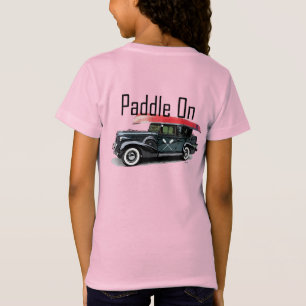 Paddle On Classic Car Design - Girls' Fine Jersey T-Shirt