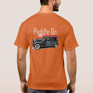 Paddle On Classic Car Design - Men's Basic Dark T- T-Shirt