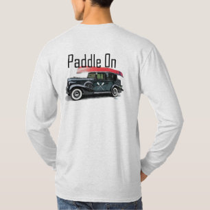 Paddle On Classic Car Design - Men's Basic Long Sl T-Shirt