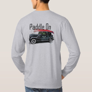 Paddle On Classic Car Design - Men's Basic Long Sl T-Shirt