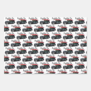 Paddle On Classic Car Design - Wrapping Paper Shee