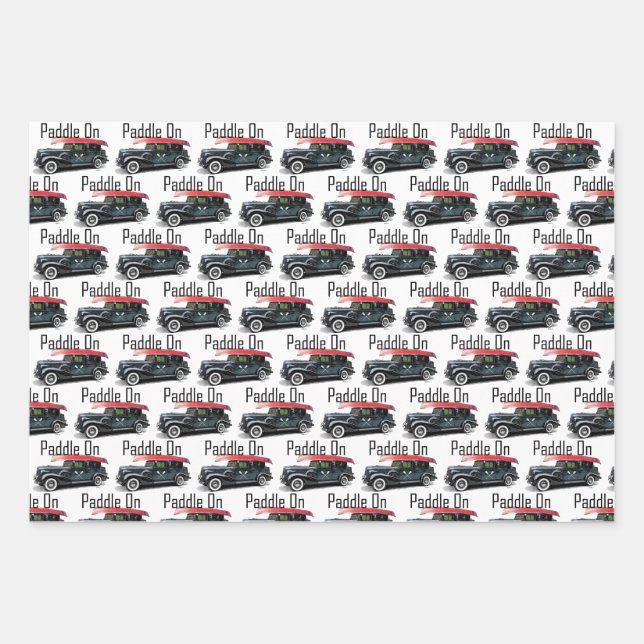 Paddle On Classic Car Design - Wrapping Paper Shee (Front)