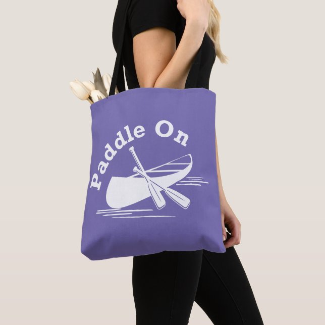 Paddle On Design - All-Over-Print Tote Bag, Medium Bag (Close Up)