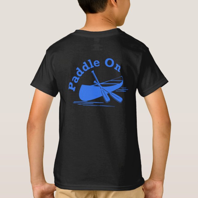 Paddle On Design - Kids' Basic T-Shirt (Back)