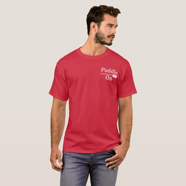 Paddle On Design - Men's Basic Dark T-Shirt (Front Full)