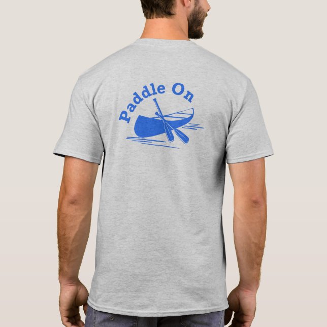 Paddle On Design - Men's Basic T-Shirt (Back)