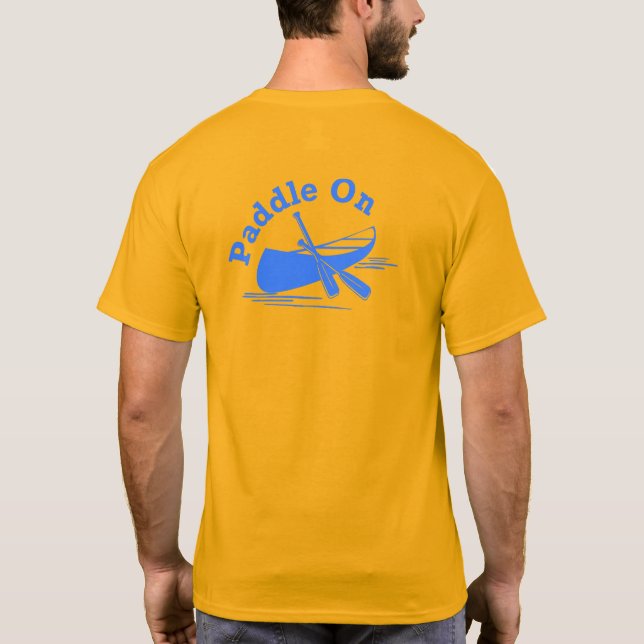 Paddle On Design - Men's Basic T-Shirt (Back)