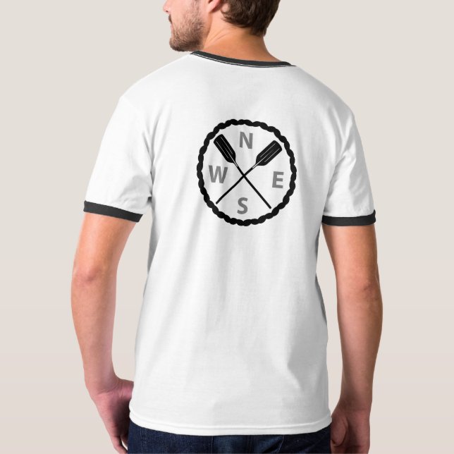 Paddle On Explorer Design - Men's Basic Ringer T-S T-Shirt (Back Full)
