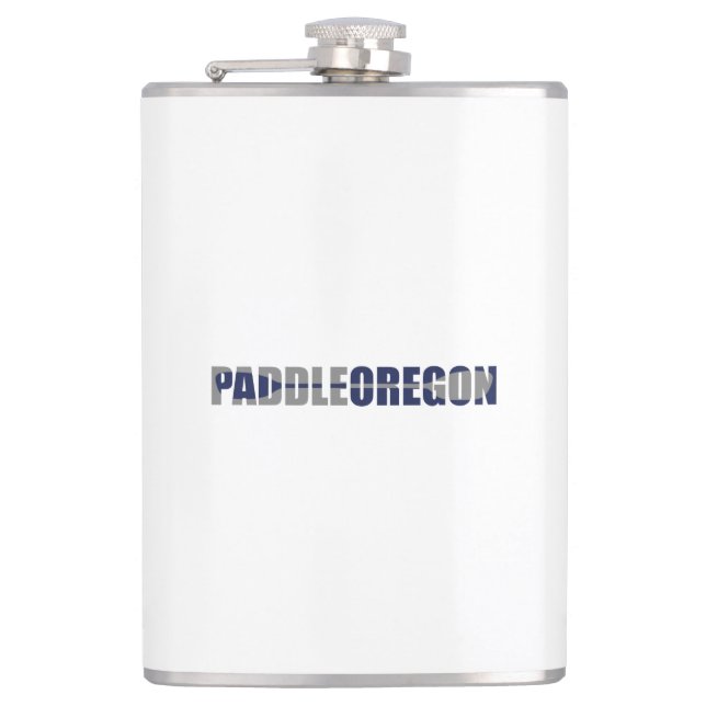 Paddle Oregon Kayaking Hip Flask (Front)