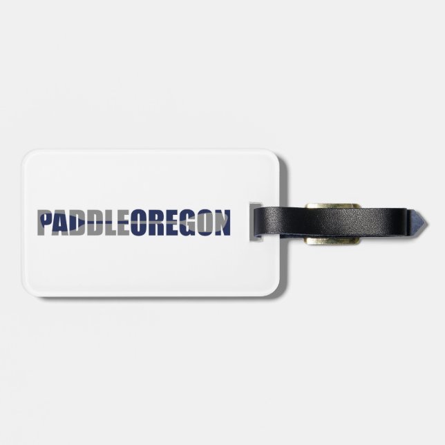 Paddle Oregon Kayaking Luggage Tag (Back Horizontal)