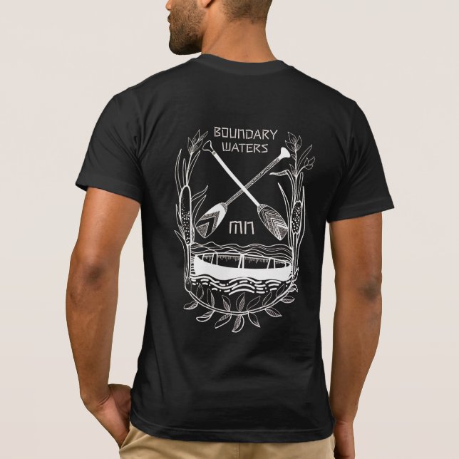 Paddle Portage Repeat. Boundary Waters T-Shirt (Back)
