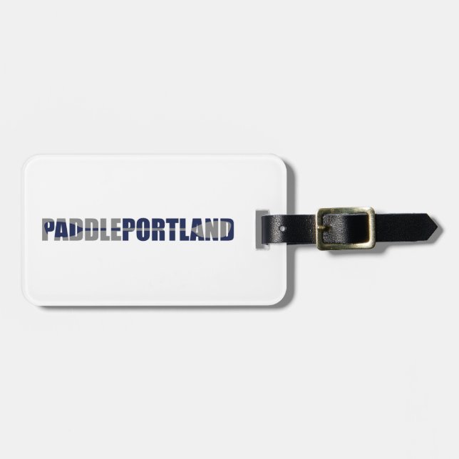 Paddle Portland Kayaking Luggage Tag (Front Horizontal)