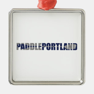 Paddle Portland Kayaking Metal Tree Decoration