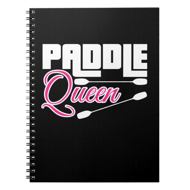 Paddle Queen Girl Kayak Notebook (Front)