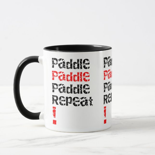 Paddle... Repeat - Stand up paddle board design  Mug (Left)