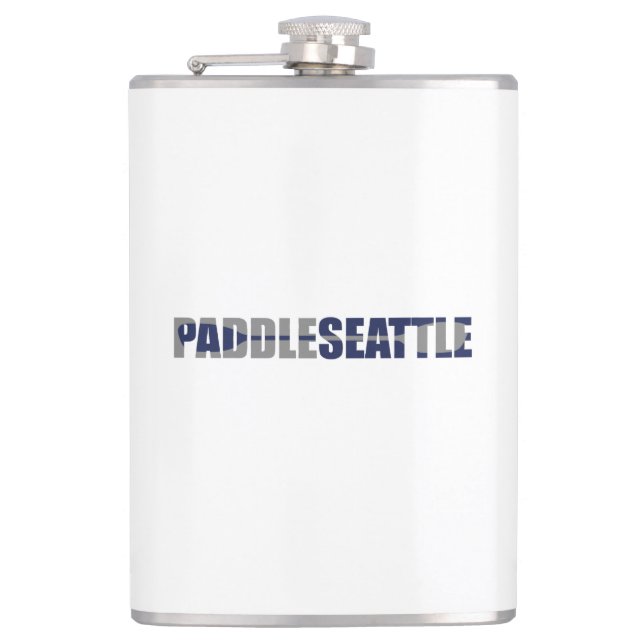 Paddle Seattle Kayaking Hip Flask (Front)