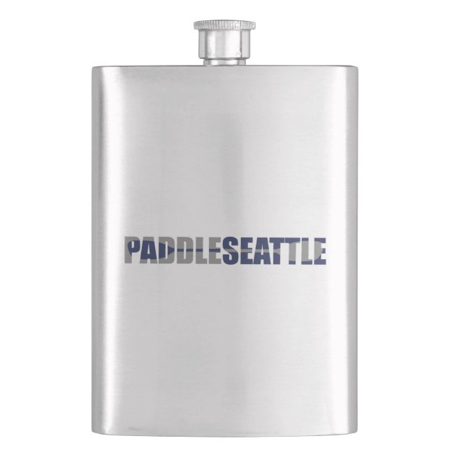 Paddle Seattle Kayaking Hip Flask (Front)