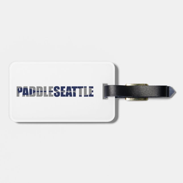 Paddle Seattle Kayaking Luggage Tag (Back Horizontal)