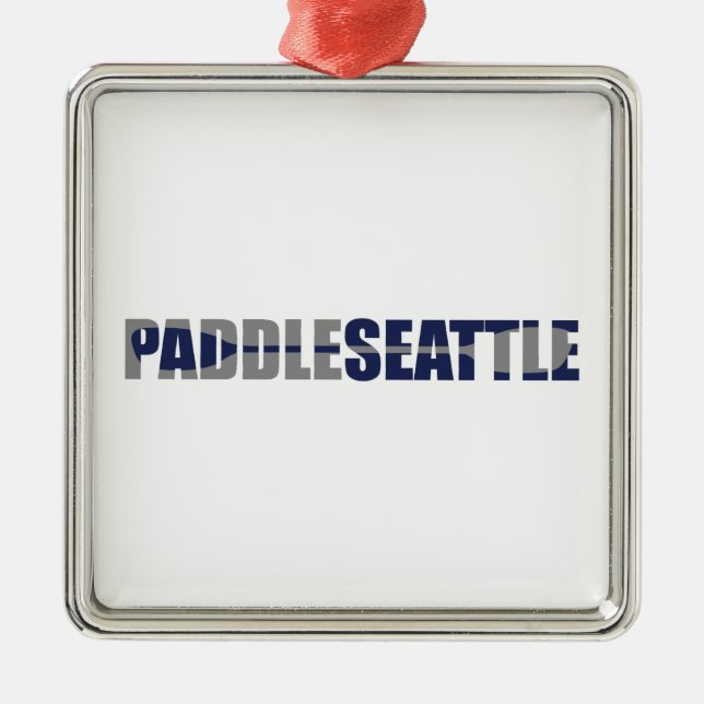 Paddle Seattle Kayaking Metal Tree Decoration (Front)