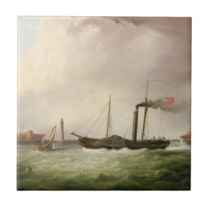 Paddle Steamer Ariel 1831 Tile
