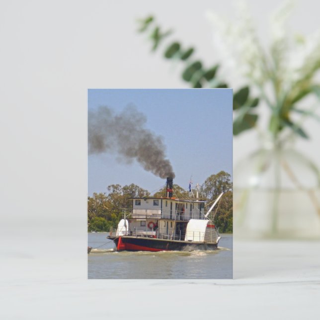 Paddle Steamer River Murray, Postcard (Standing Front)