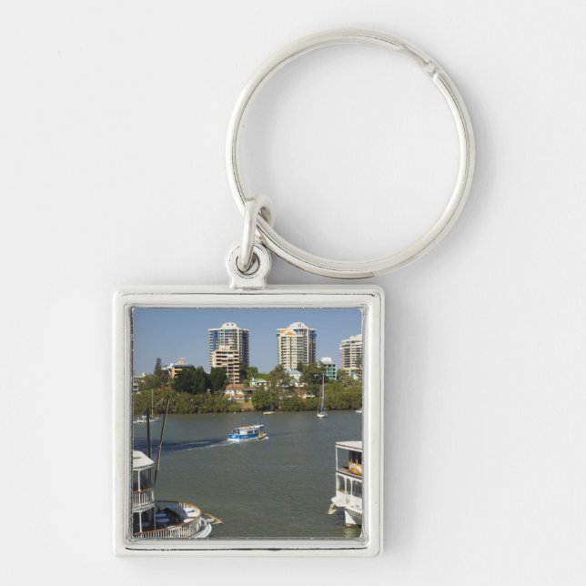 Paddle Steamers, Brisbane River, Brisbane, Key Ring (Front)