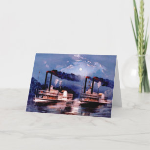 Paddle steamers in midnight race card