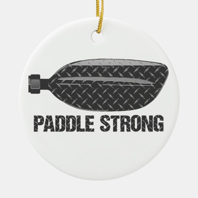 Paddle Strong Ceramic Tree Decoration (Front)