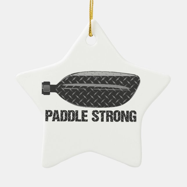 Paddle Strong Ceramic Tree Decoration (Front)