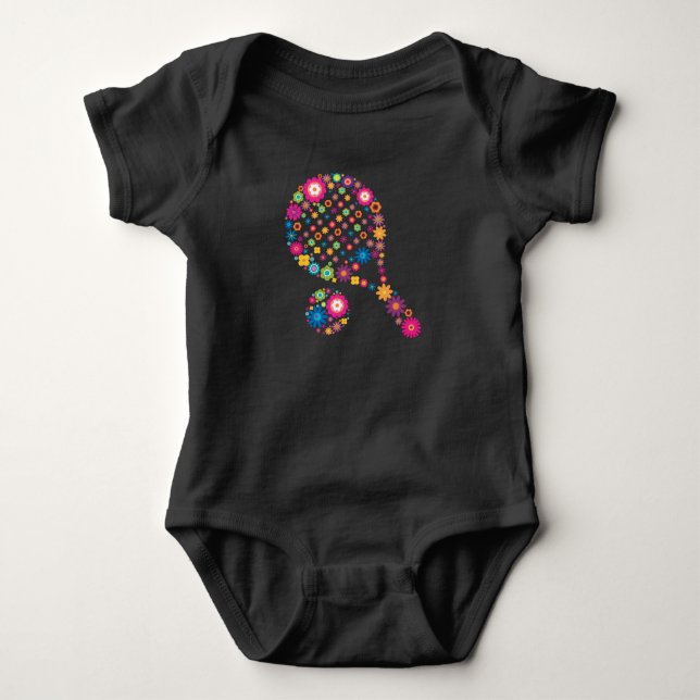 Paddle Tennis Baby Bodysuit (Front)