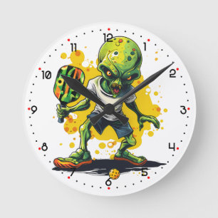 Paddle to the Mothership Pickleball Round Clock