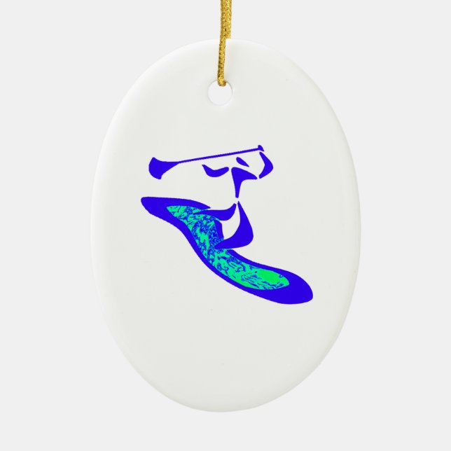 Paddle Up Ceramic Tree Decoration (Front)