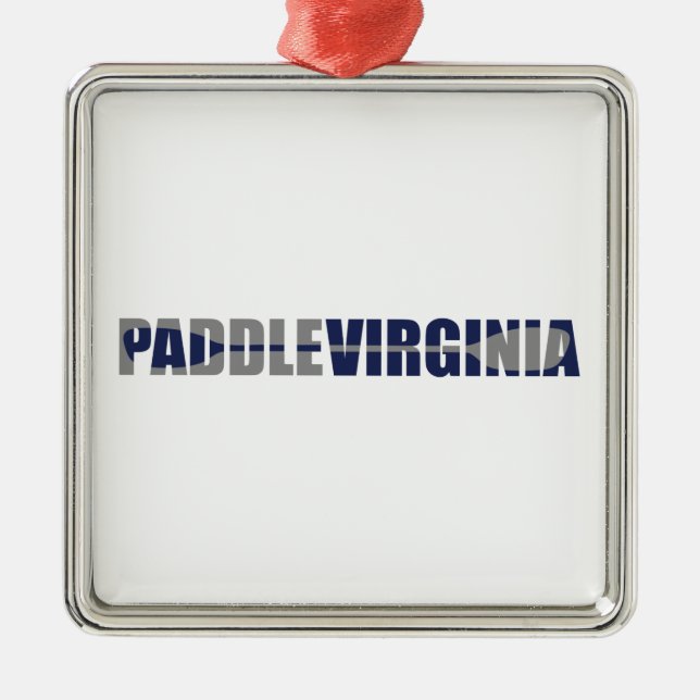 Paddle Virginia Kayaking Metal Tree Decoration (Front)
