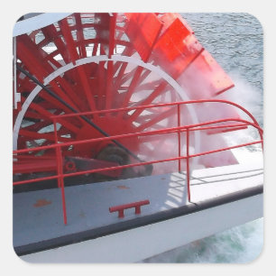 Paddle Wheel Square Sticker