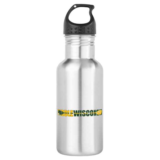 Paddle Wisconsin Kayaking 532 Ml Water Bottle (Front)