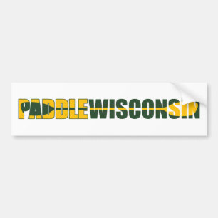 Paddle Wisconsin Kayaking Bumper Sticker